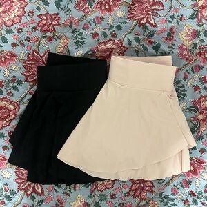 Black and light pink Skorts